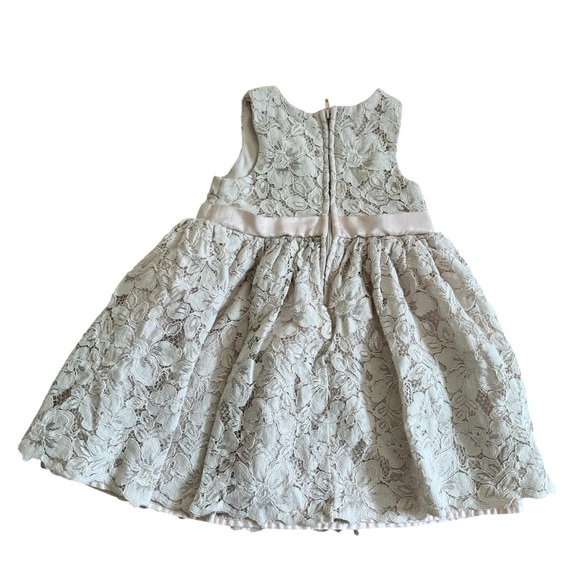 Zunie Lace Pale Pink Dress Toddler Girl Size 3 Sleeveless - Picture 5 of 8
